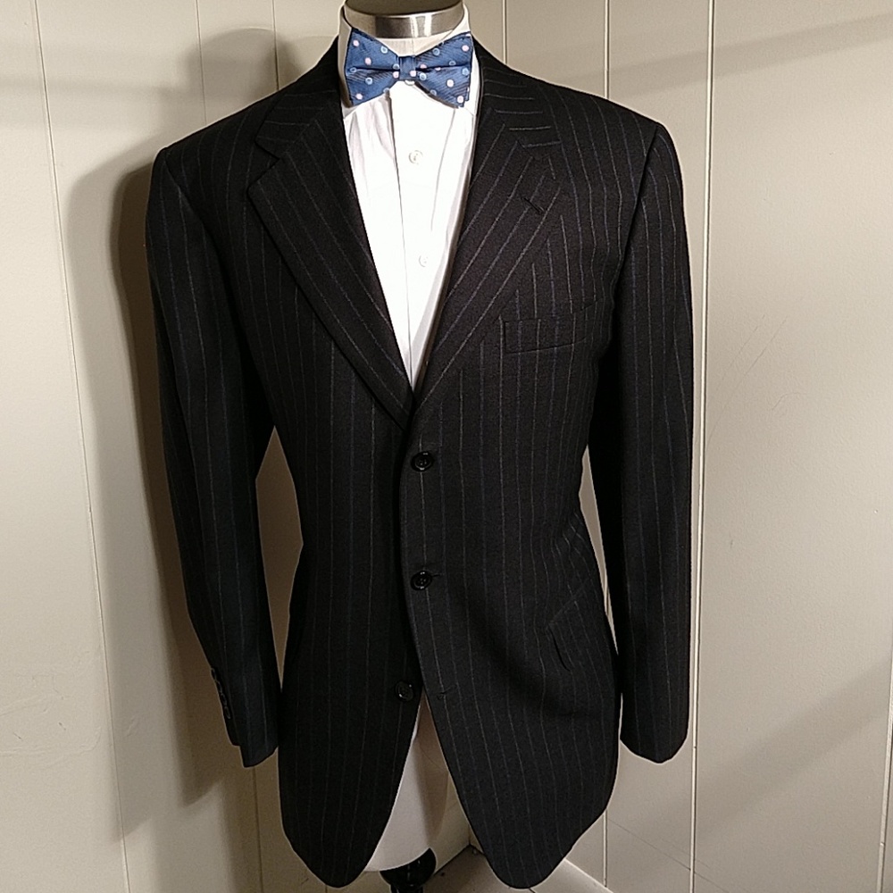 Brioni Palatino Pin Stripe Black Sport Coat 🏆HP